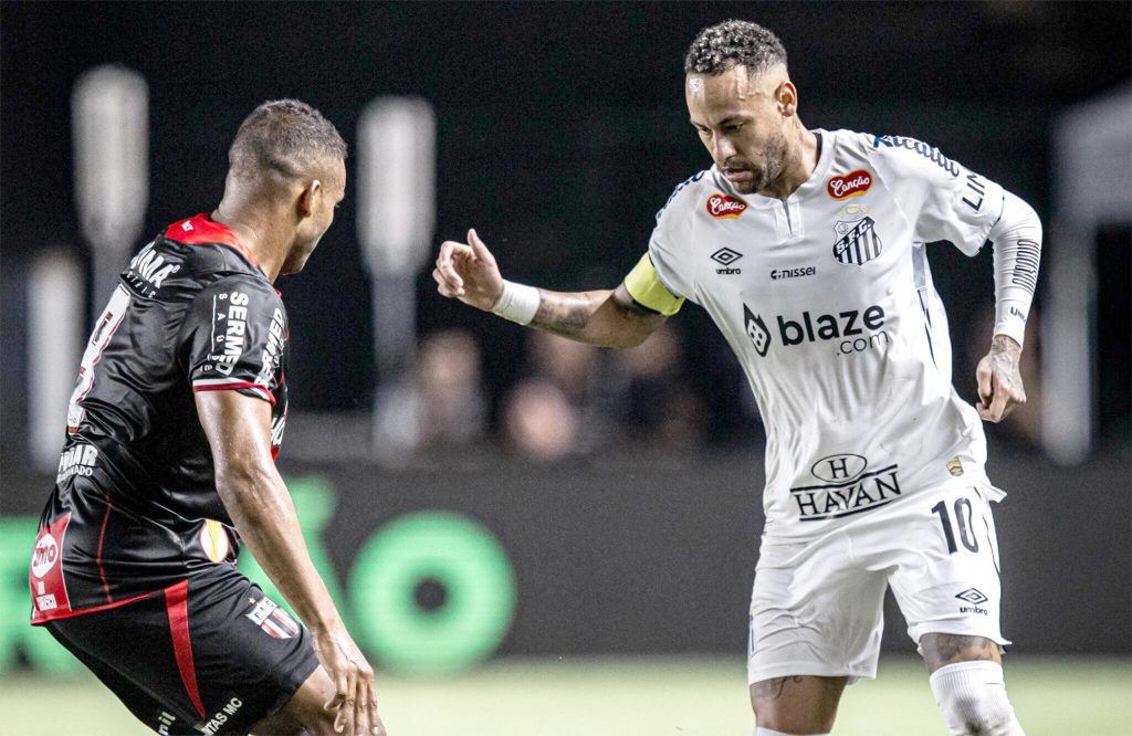 Neymar jogando pelo Santos